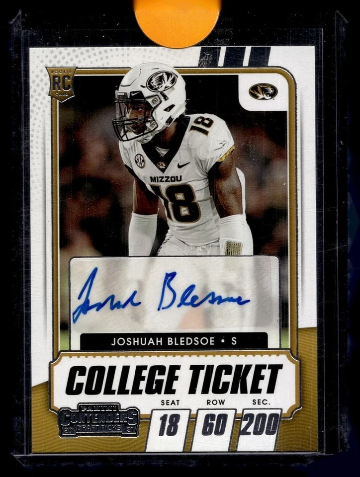 2021 CONTENDERS DRAFT COLLEGE TICKET AUTO JOSHUAH BLEDSOE MISSOURI - Image 1 of 1