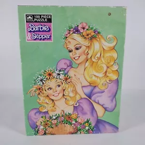 Rompecabezas dorado vintage años 80 Barbie y patrón 100 piezas 1988 - Imagen 1 de 10