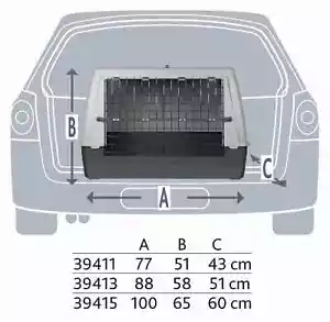 Transportbox Hundebox Reisebox Kofferraum Trennwand stabil Liegematten - Bild 1 von 18