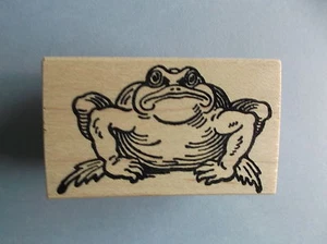 100 PROOF PRESS RUBBER STAMPS MAD FROG NEW wood STAMP - Picture 1 of 1
