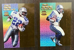 1994 Pacific Crystalline Emmitt Smith and Barry Sanders 2 Card Lot - Picture 1 of 2