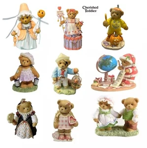 CHERISHED TEDDIES by ENESCO, HAND PAINTED, STONE RESIN, TEDDY BEAR FIGURINES - Picture 1 of 10