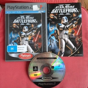 SONY PS2 Star Wars Battlefront II Platinum PAL DVD ROM Manual Case Lucasarts - Picture 1 of 8