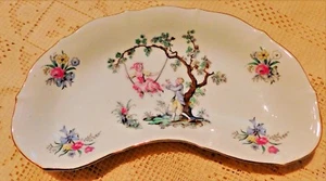 BEAUTIFUL VINTAGE 1950's LEFTON HAND PAINTED PORCELAIN CANDY OR TRINKET DISH - Picture 1 of 4
