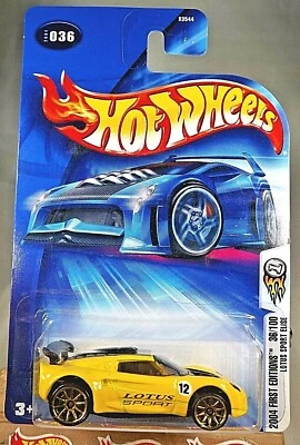 2004 Hot Wheels #36 First Editions 36/100 LOTUS SPORT ELISE Yellow w/Gold 10 Sp - Image 1 of 4