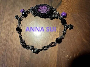 ANNA SUI Butterfly/Rose Motif Purple Bracelet - Picture 1 of 4