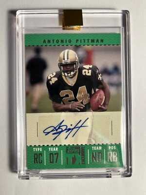 Autógrafos exclusivos de novato Topps TX 2007 #API Antonio Pittman ¡Nueva losa! ¡BONITO! Foto 1 de 2
