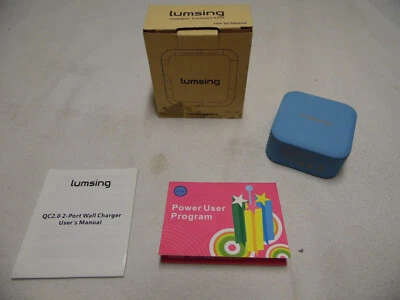 Lumsing Quick Charge 20W QC 2.0 Dual Port USB Wall Charger 3494 - Image 1 of 4