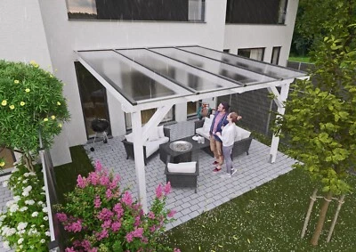 Terrassenüberdachung Komplettset Alu mit 16mm Stegplatten – wetterfest & robust - Bild 1 von 4