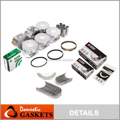 Anillos de rodamientos de pistones aptos para 99-05 Eclispe Galant Dodge Stratus Sebring 3,0 L Foto 1 de 4