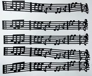 5 adornos de papel cartucho MUSIC BORDER troquelado - Imagen 1 de 6
