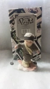 Junge Skifahrer Figur "Ich bin auf dem Weg zu dir" Keramik Enesco 375896 - Bild 1 von 4