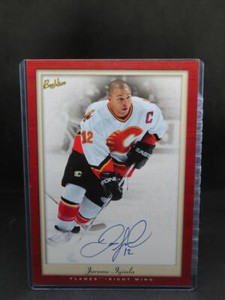 2005-06 Upper Deck Bee Hive Jarome Iginla Photo Graphs Auto #PG-JI Flames