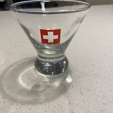 Swiss Vodka Martini Cosmopolitan Glass Bar Ware Heavy Bottom Retro Swiss Army