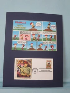Cubierta de primer día Peanuts con Snoopy, Charlie Brown y Lucy y béisbol  - Imagen 1 de 2