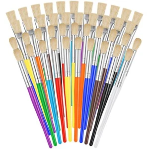 Paint Brushes for Kids 42 Pcs Assorted Kids Paintbrushes Set Easy Hold and Cl... - Picture 1 of 7