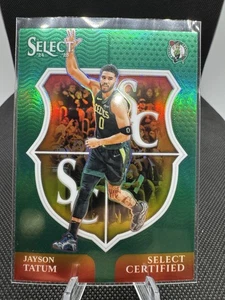 2024-25 Panini Select - Select Certified #13 Jayson Tatum Green Prizm Color Match - Bild 1 von 2