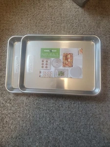 Nordic Ware 2-Piece Eighth Sheet Burger Serving Tray Set - Picture 1 of 5