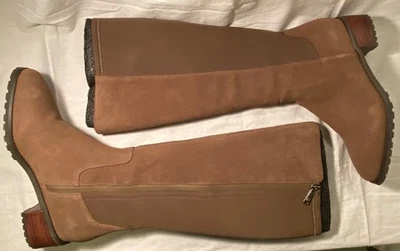*NUEVO SIN CAJA* BLONDO, Symone Taupe Impermeable Gamuza Cuero Botas Hasta la Rodilla, Talla 10M Foto 1 de 4