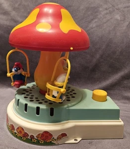 Vtg 1983 Smurf Smurfette Music Box Carousel Toy-Complete, Works! - Picture 1 of 4