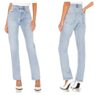 AGOLDE Lana Rigid Straight Jeans Riptide Sz 23 Button Fly - Image 1 of 4