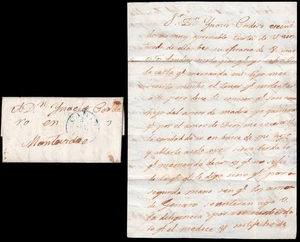 Cádiz - Prefilatelia PE 28 - 1839 - Carta a Uruguay - Imagen 1 de 1