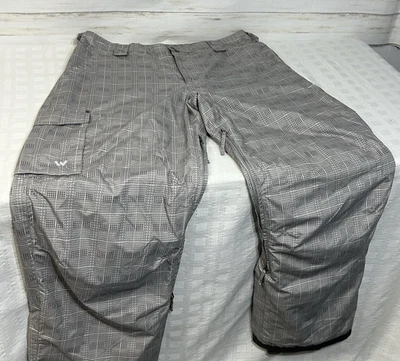 Pantalones de esquí snowboard White Sierra para hombre sin aislamiento gris a cuadros impermeables talla XL Foto 1 de 4