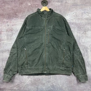 Chaqueta Kuhl Burr Para Hombre Negra XL Vintage Pátina Tinte Lona Cremallera Chaqueta 2636 - Imagen 1 de 12