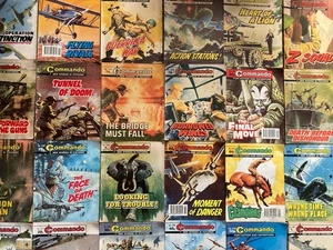 COMMANDO JOB LOT 24 VINTAGE ISSUES COMMANDO COMICS - Picture 1 of 2
