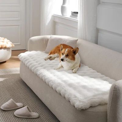 Faux Fur Couch Cover for Dogs Washable, Ultra Soft Pet Sofa Cover for Car Sea... - Image 1 of 4