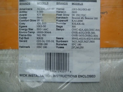 Sanyo OHC-420, OHC-42A, OHC-510, OHC-2010, OHC-2020 Kerosene Heater Wick + MORE - Image 1 of 3