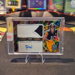 Roman Wilson - 2024 Spectra Celestial Prizm Rookie Patch Auto Steelers /75 RC - Picture 1 of 2