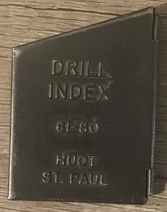 Juego de brocas de tamaño micro vintage Huot Drill Index 61 - 80 St. Paul EE. UU. 20 piezas - Imagen 1 de 7