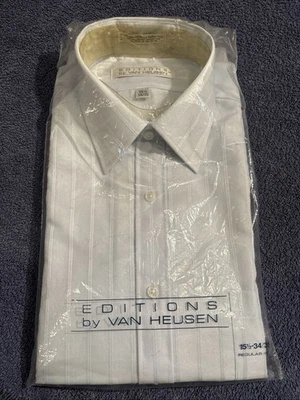 Camisa de vestir para hombre Van Heusen Editions azul claro pálido talla 15 1/2 (34/35) nueva con etiquetas Foto 1 de 4