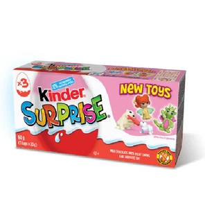 3-Pack Kinder Surprise Pink Milk Chocolate Eggs (20g) Toys Girls Children Kids - Bild 1 von 3