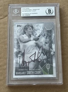 MARGARET COURT SIGNED 2019 TOPPS HOF TENNIS CARD BECKETT BAS - Picture 1 of 2