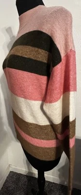 Suéter tejido de gran tamaño H&M nuevo con etiquetas para mujer talla X rayas pequeñas Foto 1 de 4