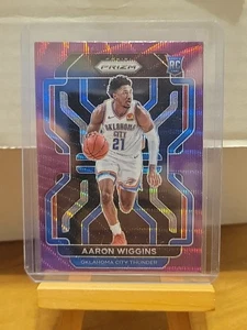 2021-22 Panini Prizm Aaron Wiggins Purple Wave Prizm #286 Oklahoma City Thunder - Bild 1 von 2
