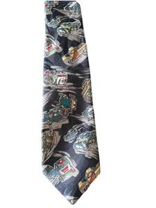 J.B. Herringbone Men's Tie Monster Truck Design Handmade In USA 3 Inch X 48 - Picture 1 of 6