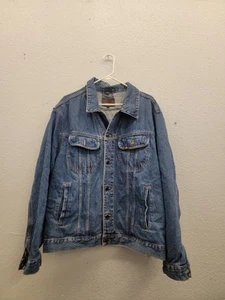 Lee Jacket Mens Large Blue Trucker Denim Classic LM4512805 Vintage - Picture 1 of 19