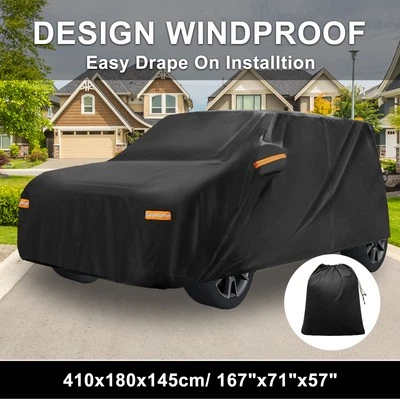 Waterproof Aluminum Film Inner Cotton Car Cover for Kia Soul with Zipper - Image 1 of 4