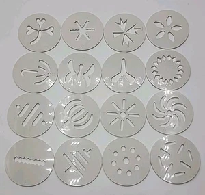 The Pampered Chef #1525 Cookie Press Replacement 16 Discs ONLY White New - Picture 1 of 1