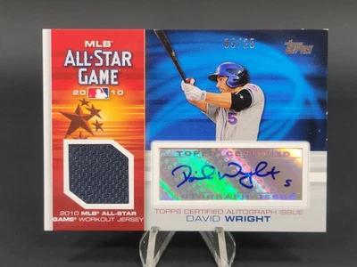 2010 Topps MLB All Star Game David Wright Autograph /25 Memorabilia Card ASAR-DW - Image 1 of 4