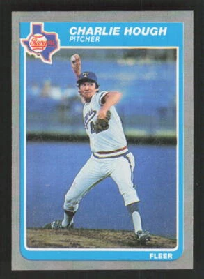 1985 Fleer #558 Charlie Hough Texas Rangers - Image 1 of 2