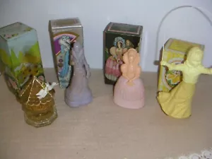 Vintage Lot 4 four Avon Figurines Cologne FULL Bottles in Boxes - Picture 1 of 1