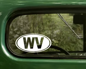 WV WEST VIRGINIA DECAL 2 adesivi ovali per paraurti finestra auto camion laptop - Foto 1 di 1