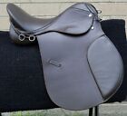 Brown Leather English Eventing Equine AP Horse Saddle Show Used 15"
