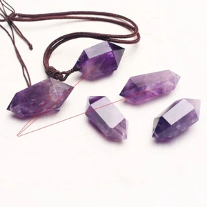 Natürlicher sechseckiger Anhänger aus Amethyst - Bild 1 von 5