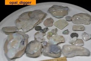 OPAL AUSTRALIAN MINTABIE CUTTER / SPECIMEN BULK PARCEL TUMBLED GEMS 2310ct VIDEO - Foto 1 di 15