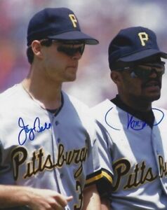 Signed  8x10 JAY BELL and JOSE LIND Pittsburgh Pirates photo w/Show Ticket